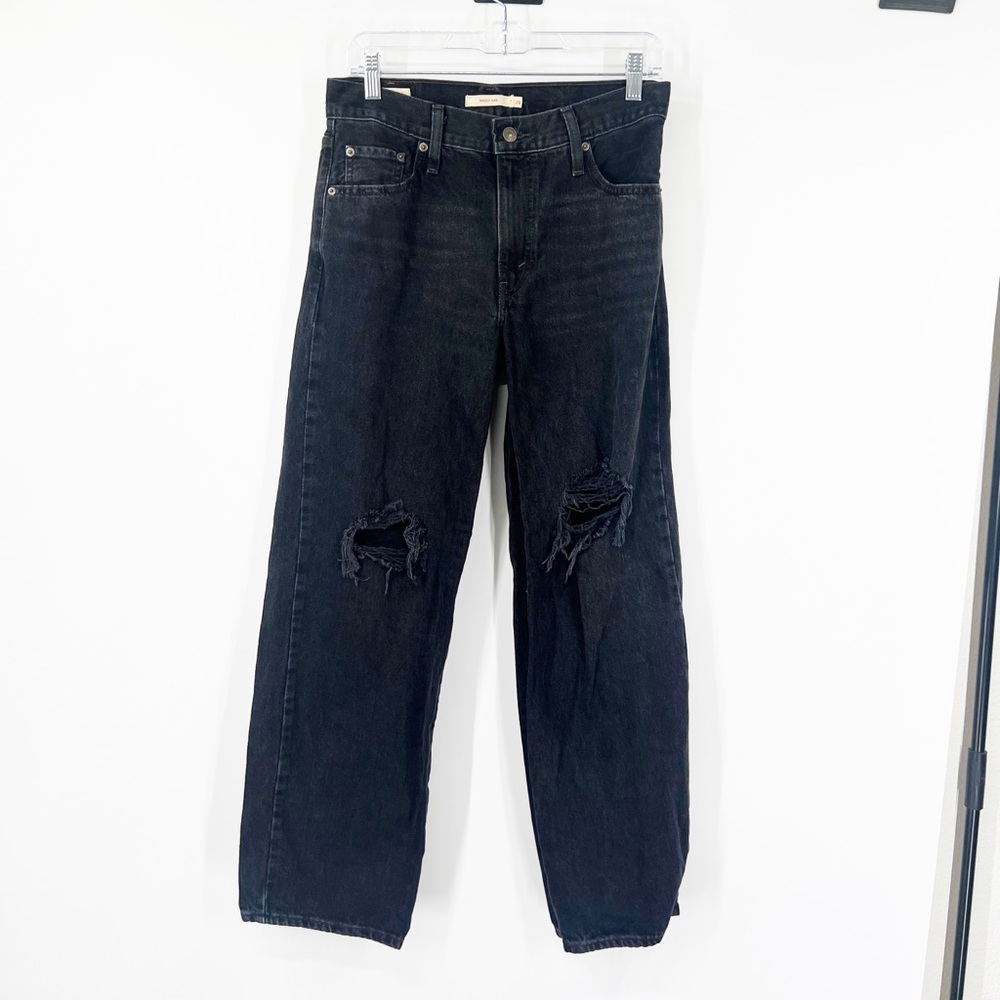 Levi’s Baggy Dad Distressed Jeans in Black